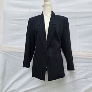 Vintage The ARTISTRY COLLECTION 100% WOOL Elegant Black Women's Suit Jacket